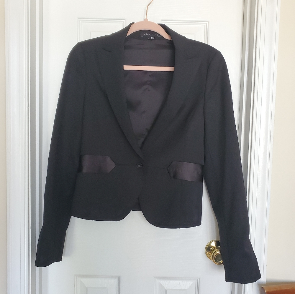 Theory Wool and Satin Blazer